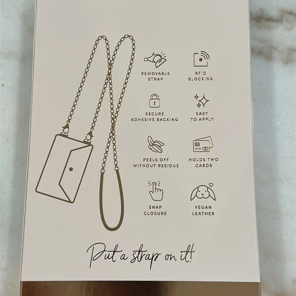 Gold Crossbody Phone Pocket